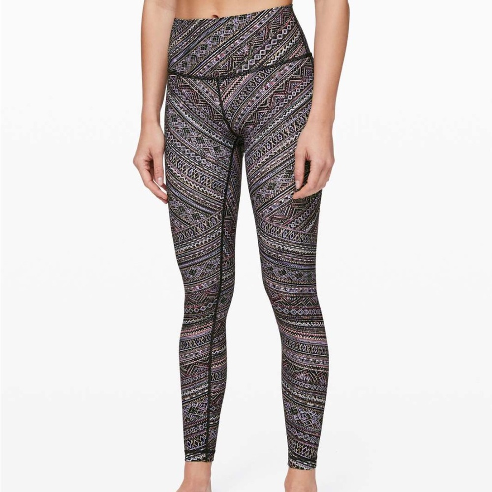 Lululemon wunder under tribal leggings 28 length size 4